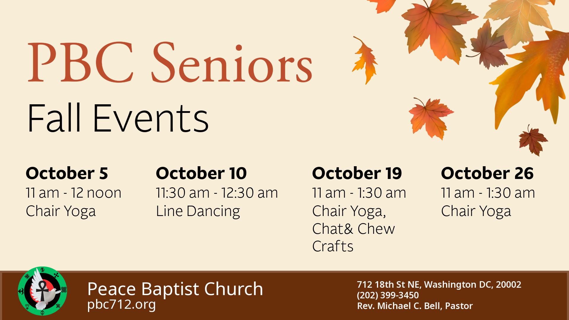 SENIORS FALL EVENTS